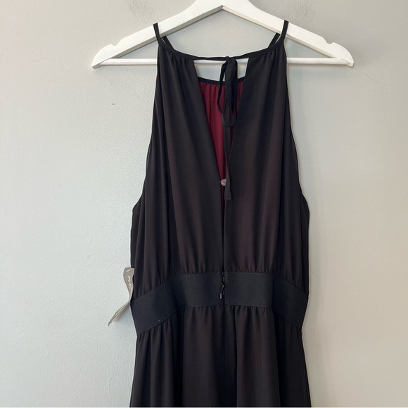 NWT New York and Company Eva Mendez Halter Maxi Formal Dress with Slit Medium - Picture 6 of 12